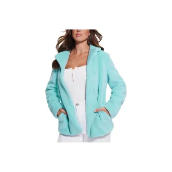 GUESS Mara Faux-Fur Jacket Jackets Coats Women's Blue