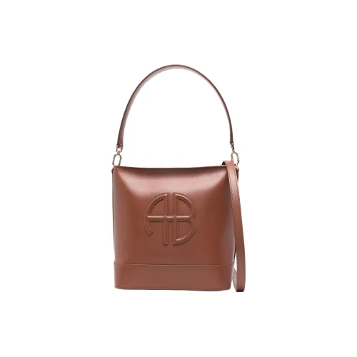 Anine Bing Calfskin Tote Bag, Shopping Bag, Handbag Women
s Brandy Brown