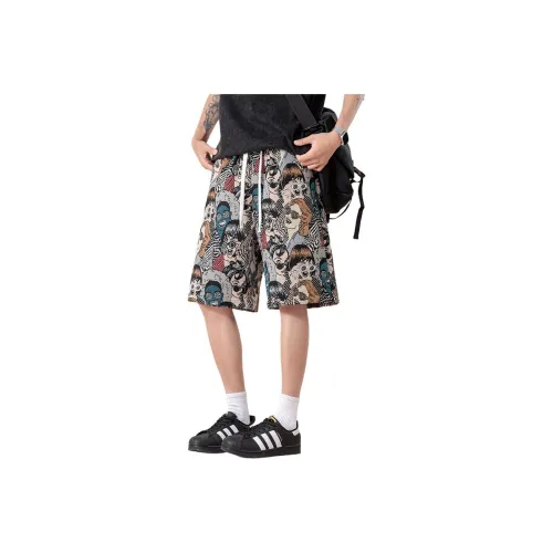 ADOONGA Casual Shorts Unisex Embroidery Person