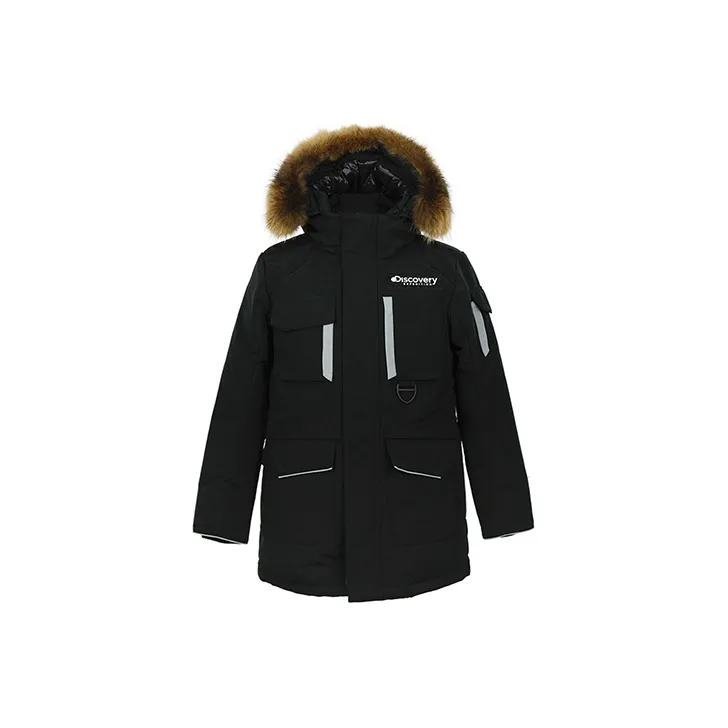 Discovery Expedition Solid Color Hooded Thickened Mid Length Down Jacket Women's-7