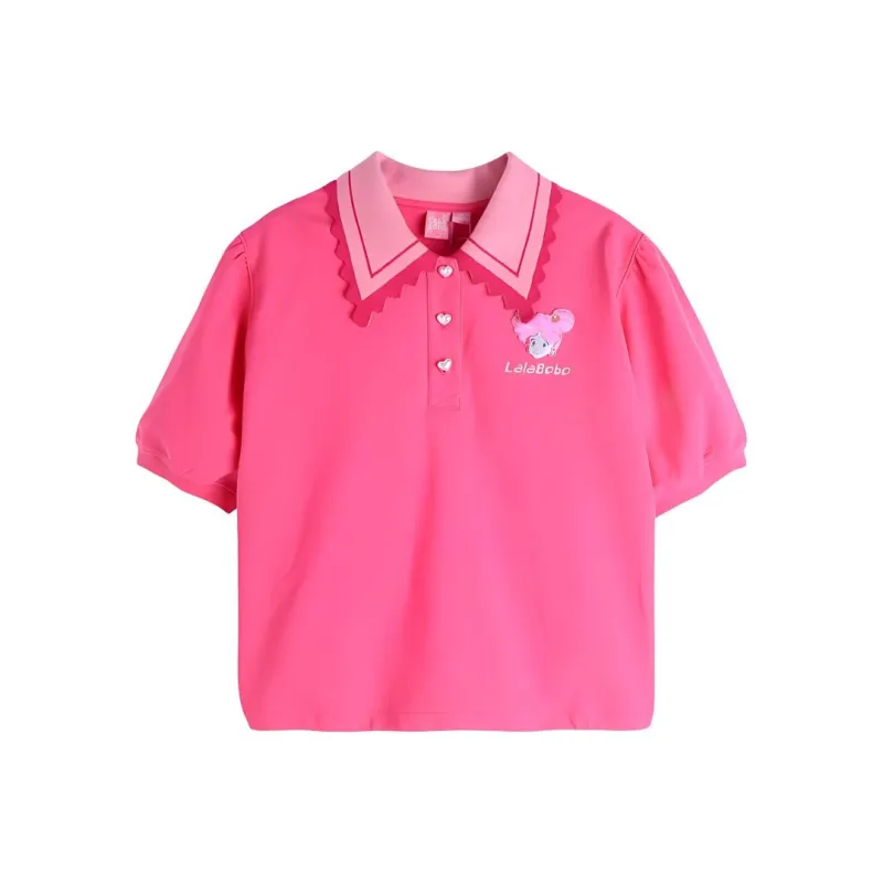 LALABOBO Polo Shirt Women's Pink-0