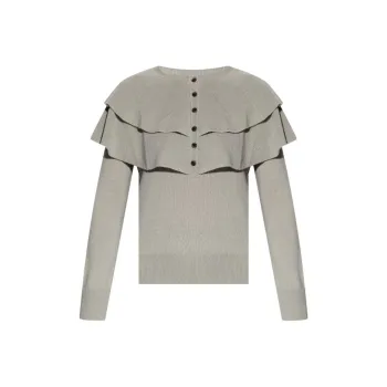 Lisa Yang Aubrey Ruffled Cashmere Jumper
