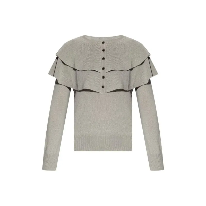 Lisa Yang Ruffled Button Knitwear-0