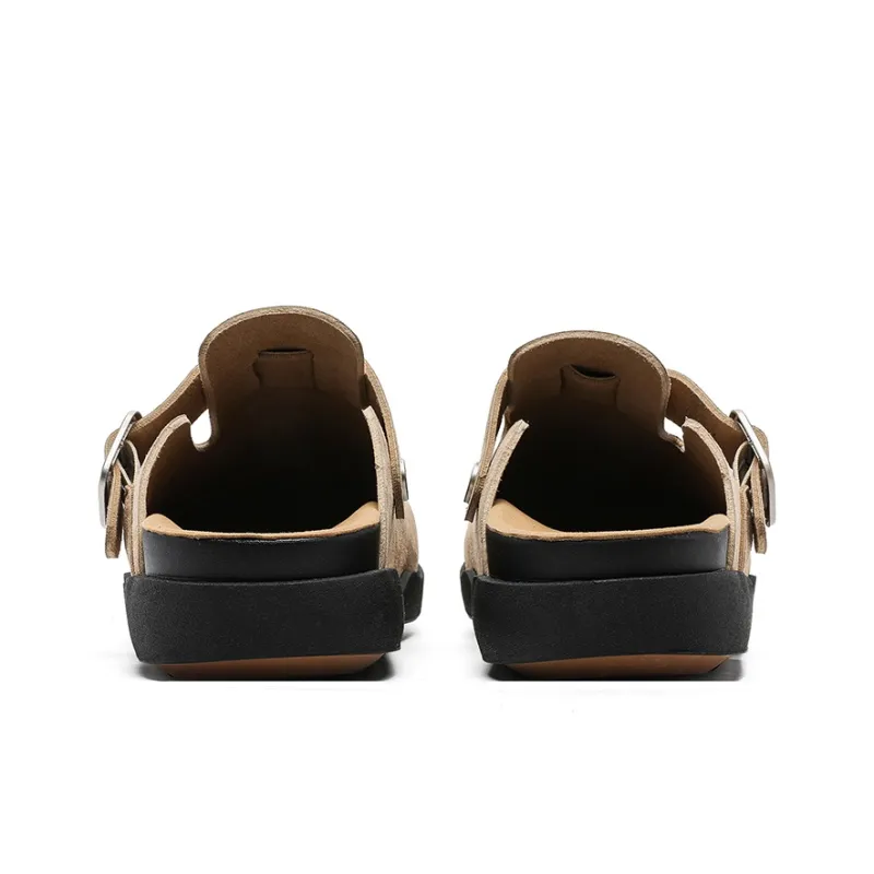 ESTEE GEEA Rubber Sole Closed Toe Slippers Unisex Beige Yellow-4