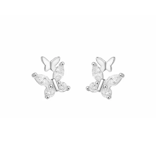 JKEM 925 Sterling Silver Stud Earrings Unisex-0