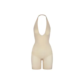 SKIMS SEAMLESS SCULPT DEEP PLUNGE SHORT BODYSUIT Bodysuits Women's SAND/Sand