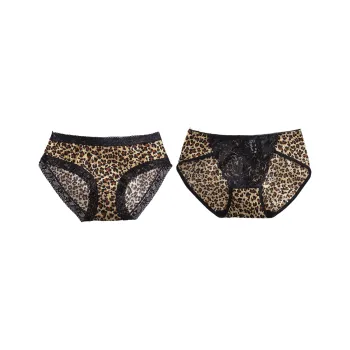 Flowers In Water Underpants Women's 2 Pack Leopard Print