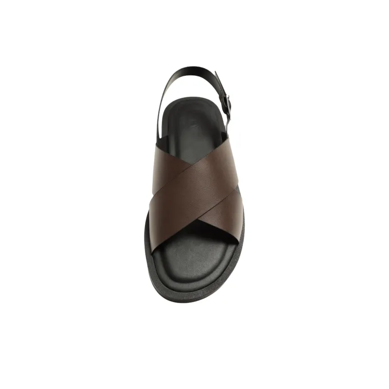 ZARA Beach Sandals Men Brown-2