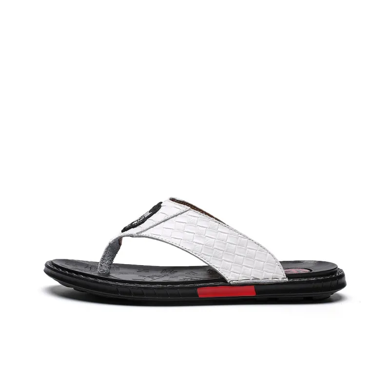 Qiandongmeili Rubber Sole Flip Flops Men's-2