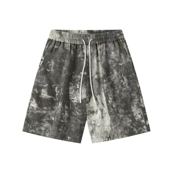 TELENT Casual Shorts Unisex Gray White