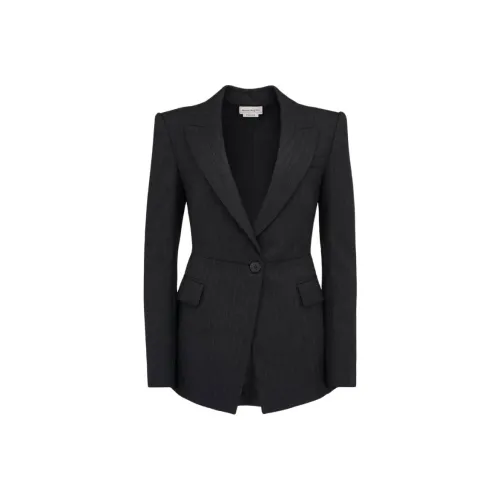 Alexander McQueen Single-breasted Peplum-hem Blazer