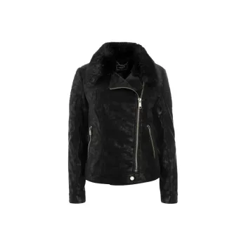 GUESS Olivia Moto Jacket Jackets Coats Women's Black
