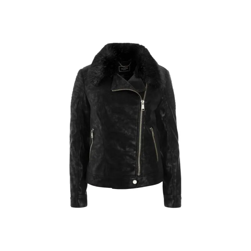GUESS Olivia Moto Jacket Jackets Coats Women's Black-0