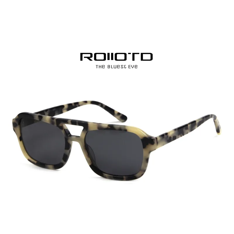 ROLLOTD Plate Frame Rectangular Sunglasses Unisex-1
