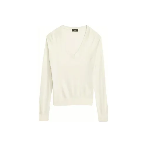 THEORY Regal Wool Knitwear Women's Ecru