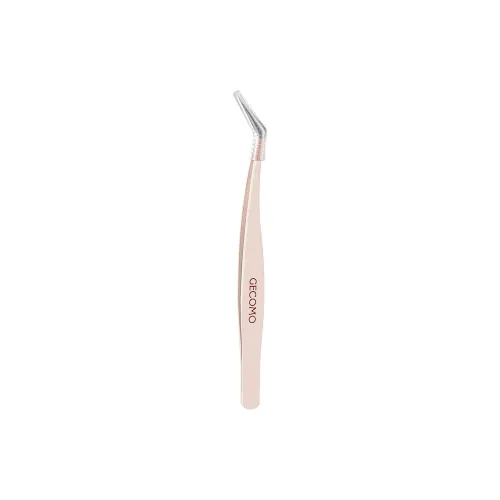 GECOMO Precision Gold Feather Clip Tweezers Designed For False Eyelashes