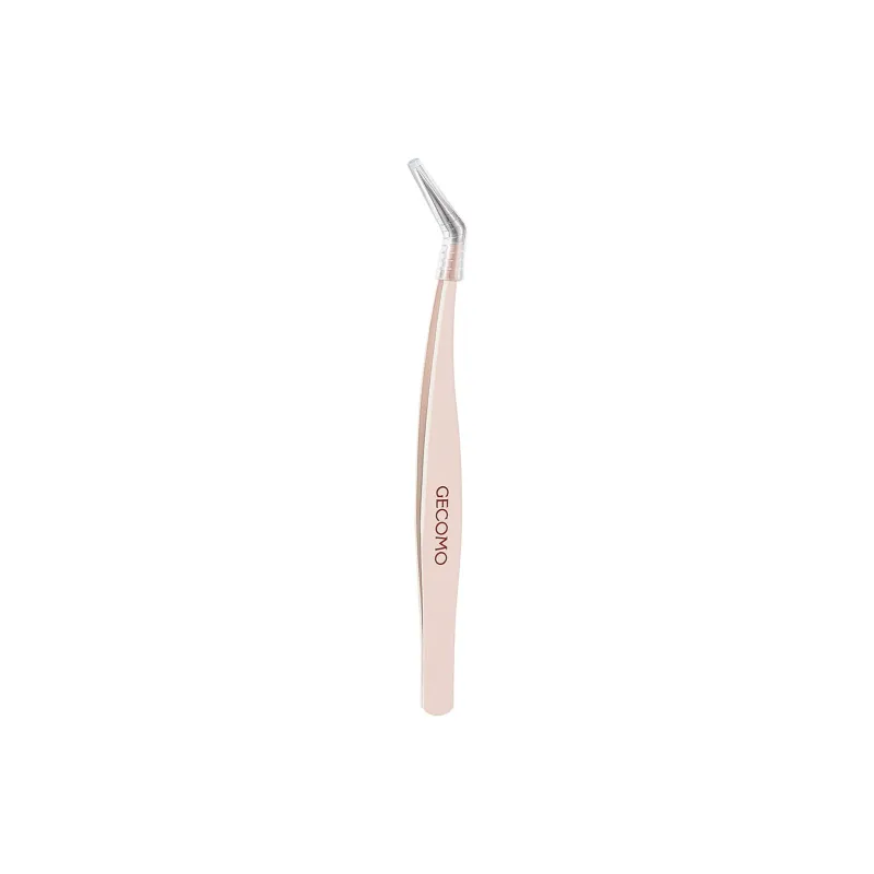 GECOMO Precision Gold Feather Clip Tweezers Designed For False Eyelashes-0