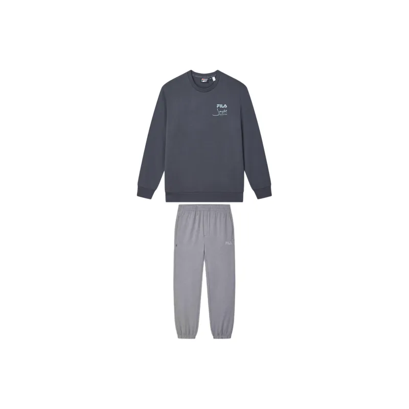 FILA Casual Sportswear Men Wall Mud Gray+Cloud Dora Gray-0