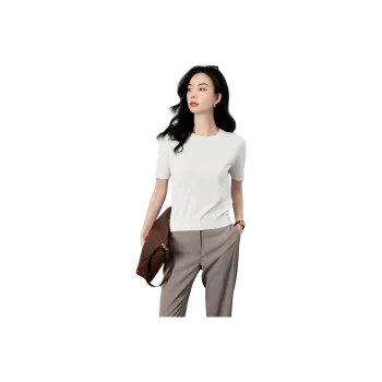MIHUANG T Shirt Women's Raw White