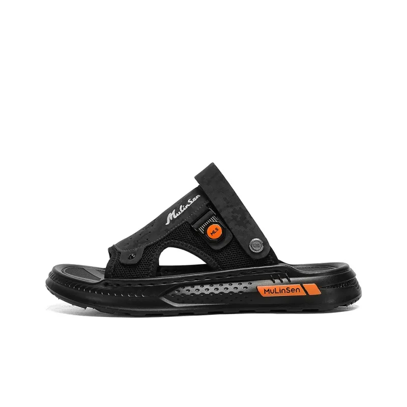 Mulinsen Slip Resistant Platform Height Increasing Lightweight, Slip on, Art Design Premium Beach Sandal Men's-4