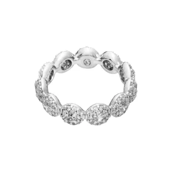 Swarovski Rhodium Plated, Cubic Zirconia Rings Unisex Silver