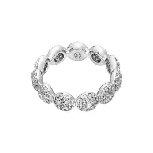 Swarovski Rhodium Plated, Cubic Zirconia Rings Unisex Silver