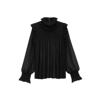 SAINT LAURENT Semi sheer Crepe Blouse