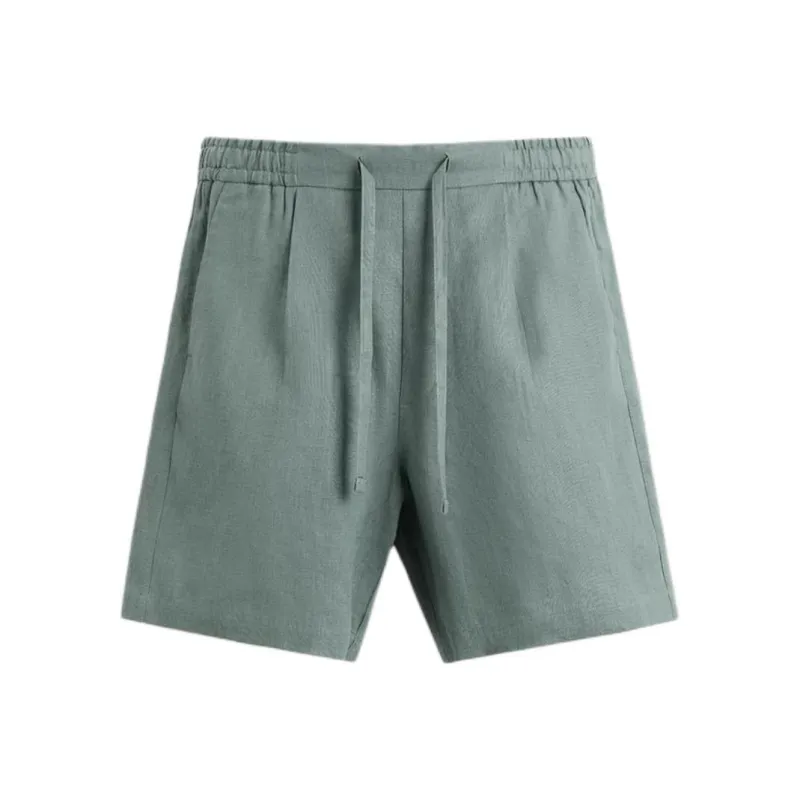 ZARA Casual Shorts Men's Gray Green-0