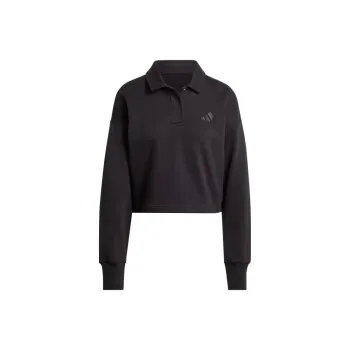 Adidas ALL SZN FRENCH TERRY POLO SWEATSHIRT Polo Shirt Women's Black