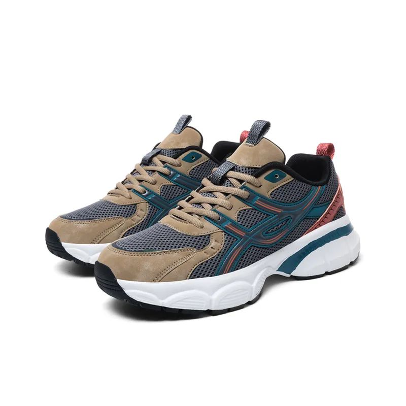 BURCOME Platform Elevator Shoes Abrasion Resistant Breathable Slip Resistant Low Top Chunky Sneakers Unisex-12
