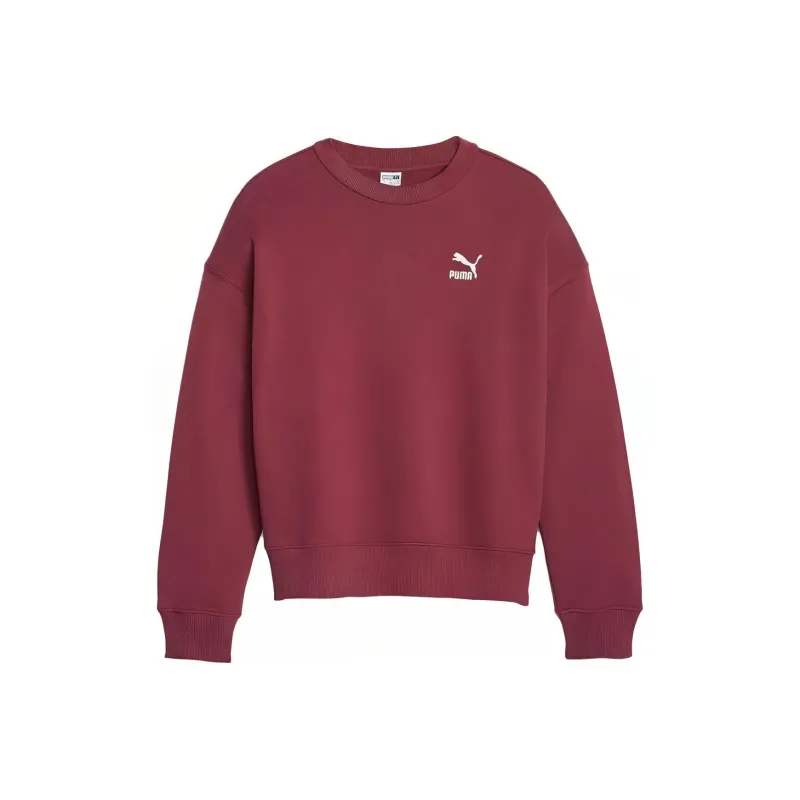 PUMA CLASSICS Women's Oversized Sweatshirt Sweatshirt Women's Burgundy-0