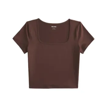 Hollister T-Shirt Women's Dark Brown