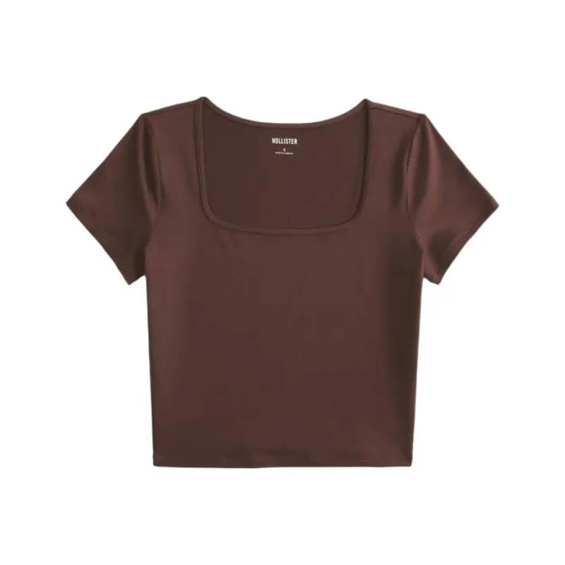 Hollister T-Shirt Women's Dark Brown-0