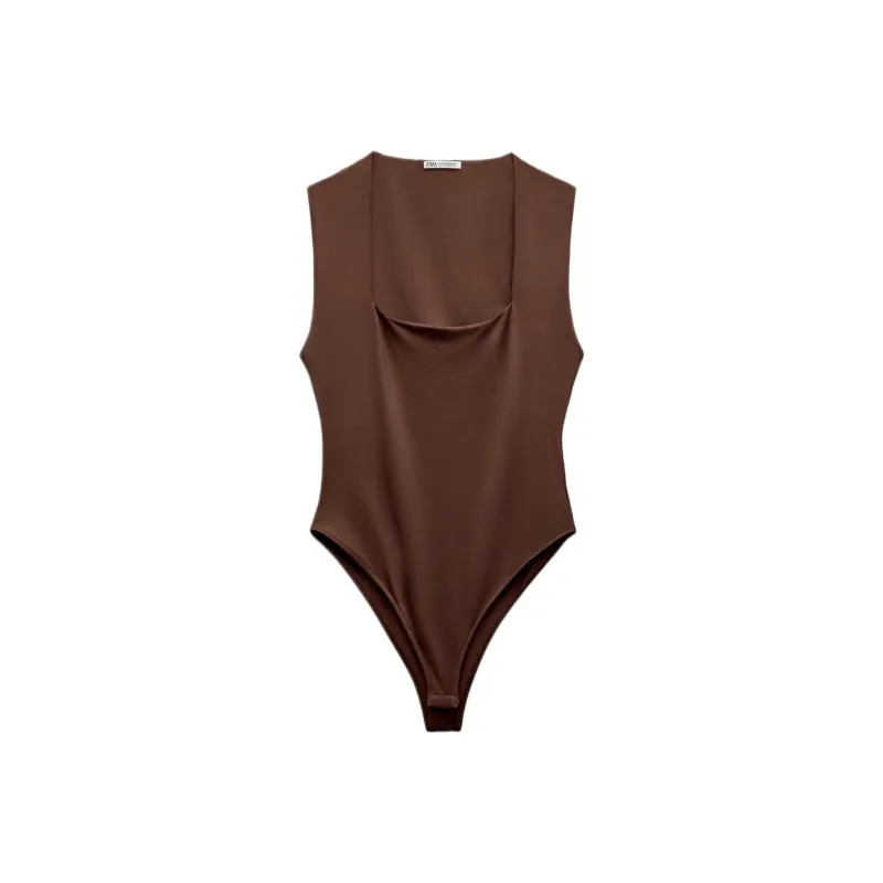ZARA Bodysuits Women's Brown-0