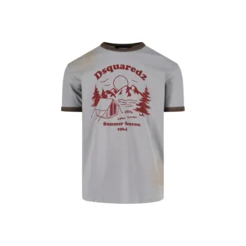DSQUARED 2 Graphic Printed Crewneck T Shirt