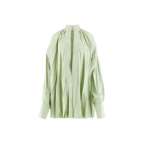 Ferragamo Split-neck Pleated Kaftan