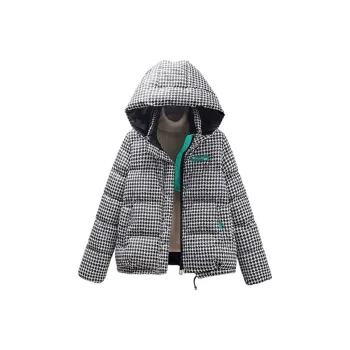 Cypress House Down Jacket Women's Black White Houndstooth