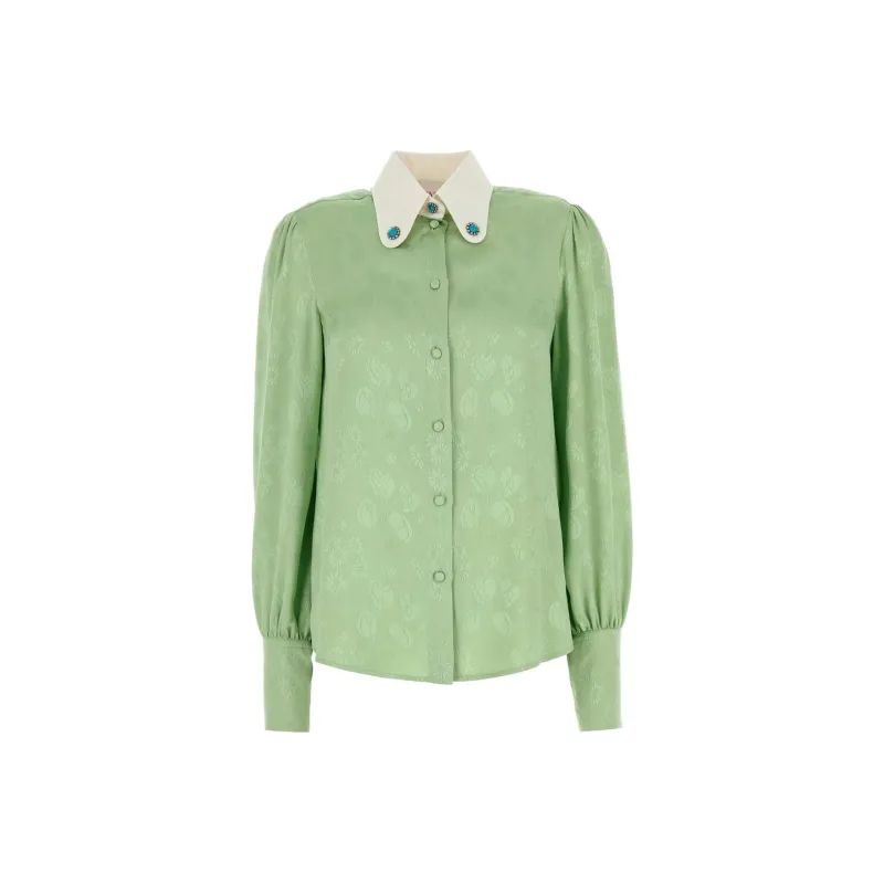 Valentino Floral Patterned Button Up Top-0