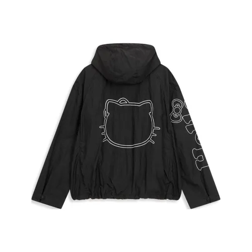 Open Yy x HELLO KITTY WINDBREAKER JACKET Jackets Coats Women's Black
