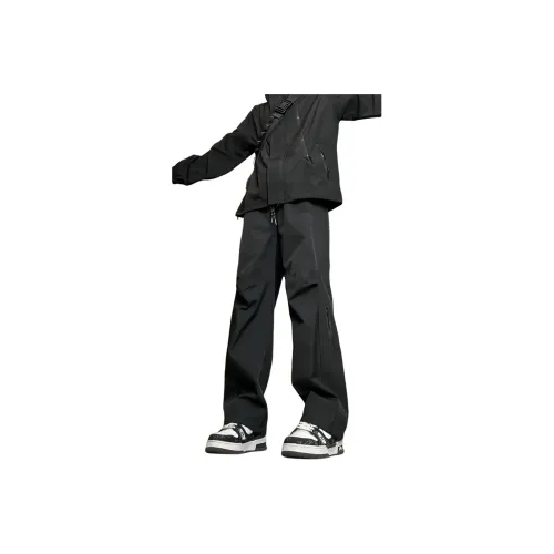FUMBLE Casual Pants Unisex Gray Fabric Stretch Strengthened
