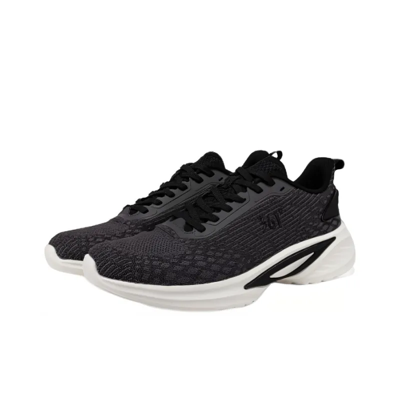 361° Cushioned Wear Resistant Lightweight Low Top Running Shoes Men's Black-2