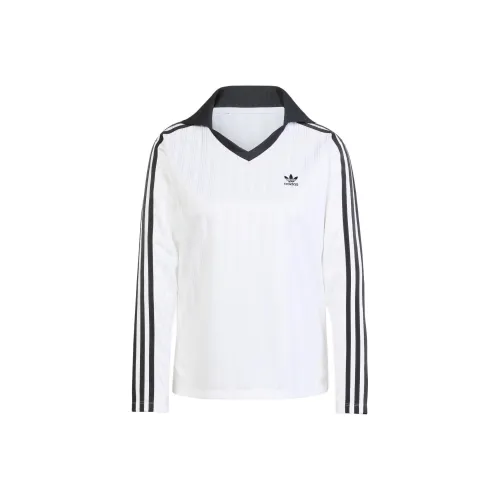 Adidas Originals ADICOLOR FOOTBALL JACQUARD Polo Shirt Women's White
