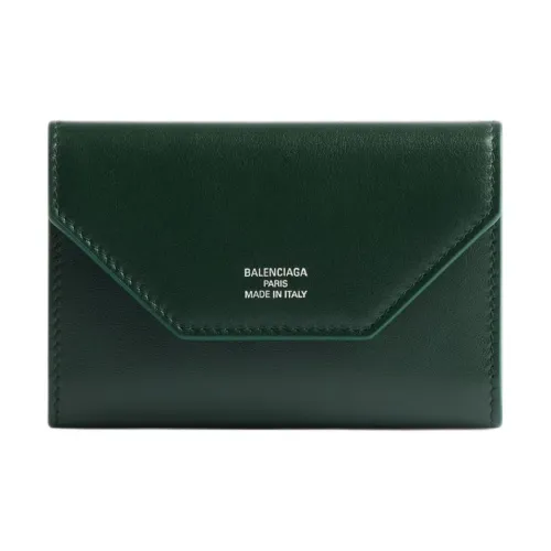 Balenciaga Smooth Calf Leather Key Pouch Women's Dark Green