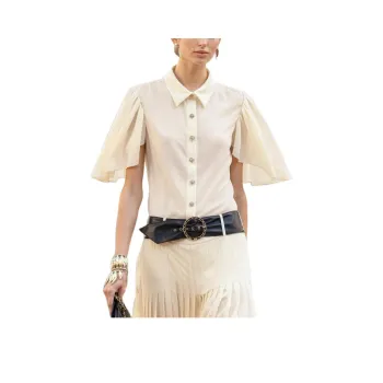 CHANEL 25S Spring Summer Collection Shirt Women's Light Yellow