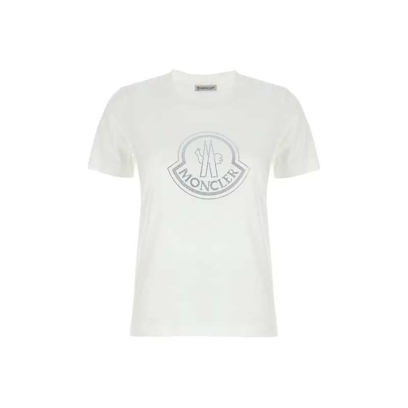 Moncler Logo Embellished Crewneck T Shirt-5