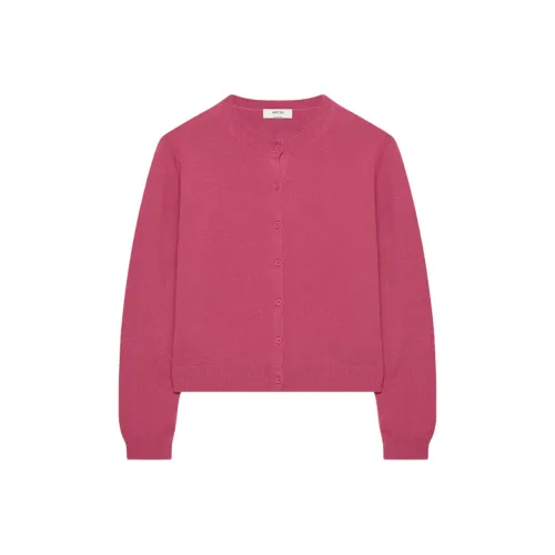 ARITZIA Cashmere Bare Cashmere Crew Cardigan Cashmere Sweater Women's Dark Rose/Dark Rose