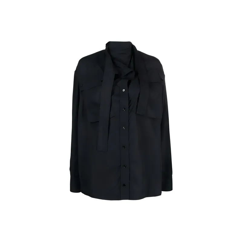 Lemaire Neck tie Button up Shirt-0