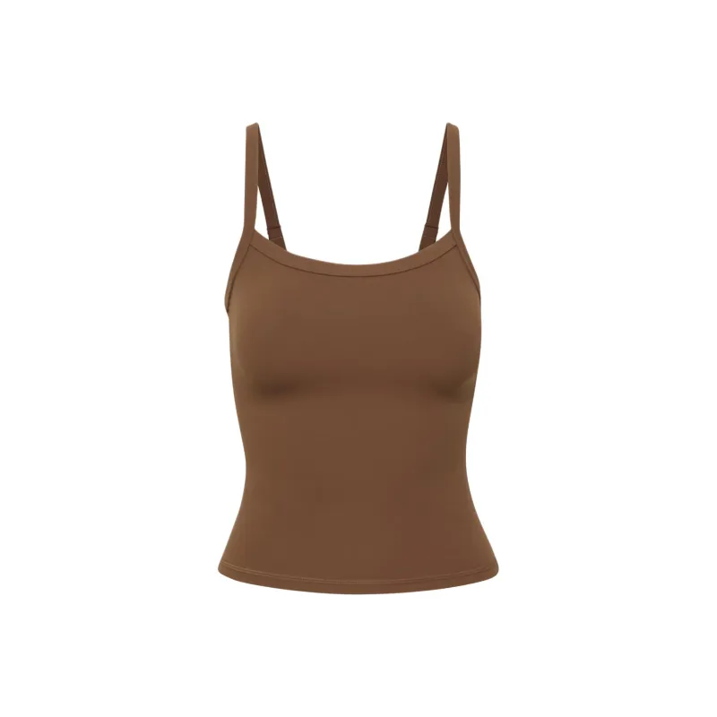 ARITZIA Golden BUTTER Tumbler Tank Camisole Women's Cognac/Brandy-0