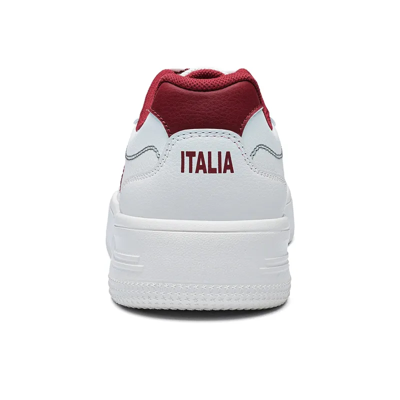 Kappa Back to Back Slip Resistant Cushioning Abrasion Resistant Low Top Skateboard Shoes Unisex Red White-4