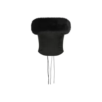 Selkie Collection FW24 Strapless Top Women's CAVIAR Black